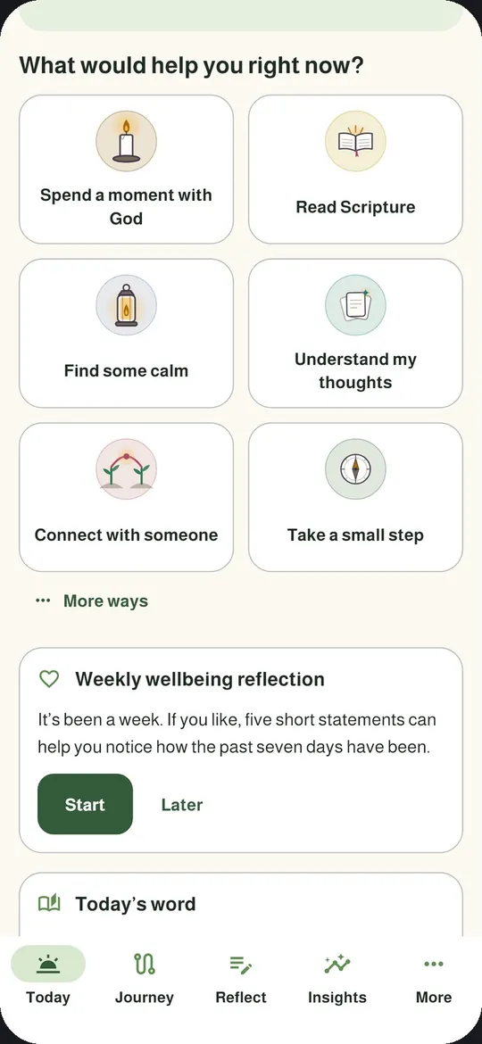Ask what would help right now