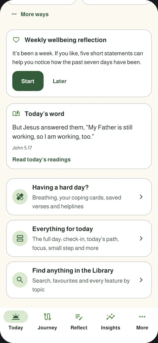Today’s word and the weekly reflection